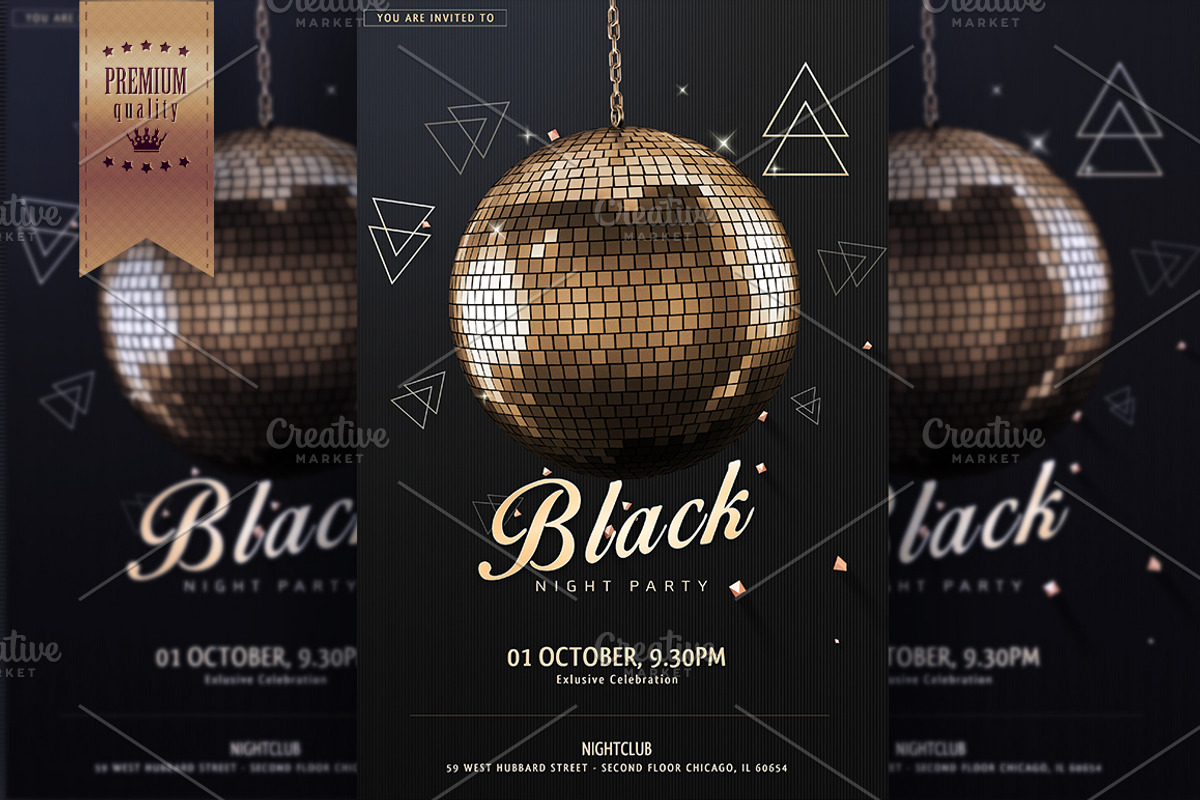 Night Club Party Flyer Template, a Flyer Template by graystudio (Photo 1 of 4)