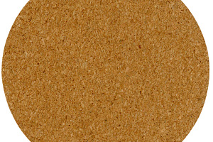 cork beermat drink coaster over white, a Photo by WorldOfPhotos