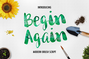 Begin Again Brush Typeface