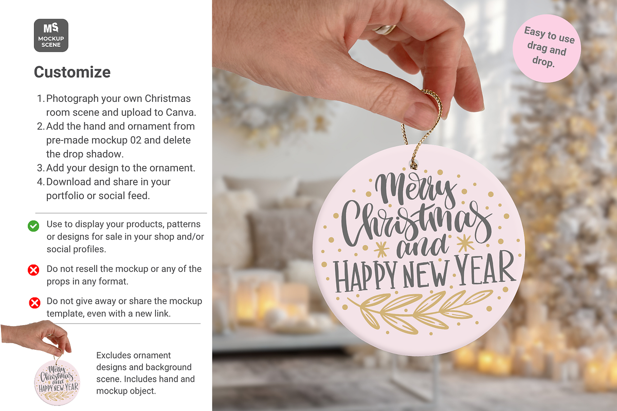 Round Ornament Canva Smart Mockup, a Mockup by Mockup Scene (Photo 9 of 11)