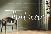 Thalune Script Font, a Script Font by JNJ Studio (Thumbnail 1 of 9)