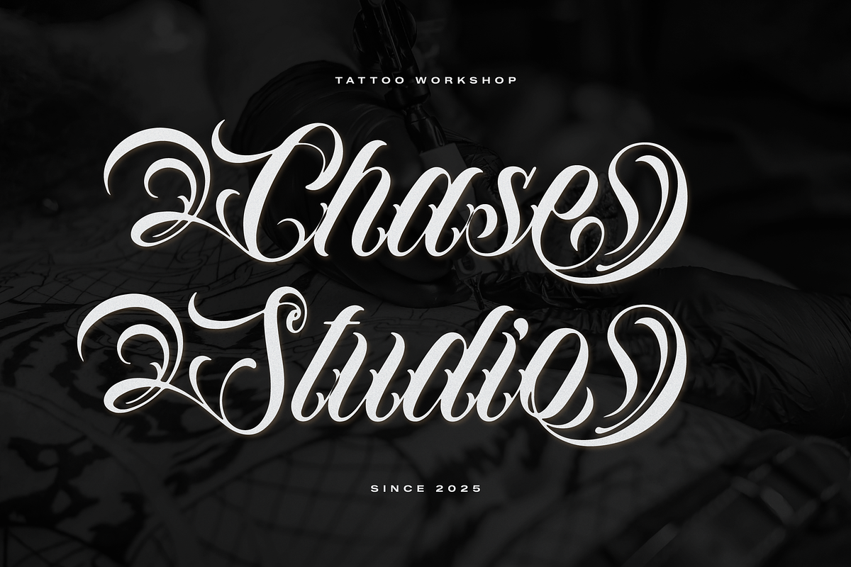Bellvira Tattoo | Script Tattoo, a Blackletter Font by Denustudios (Photo 2 of 12)