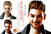 Portrait Cartoon Photoshop Action, an Action Add-On by MRI STUDIO (Thumbnail 1 of 10)