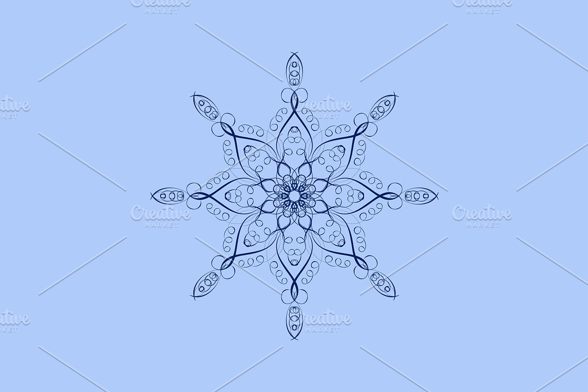 Snowflakes. Design elements. Set. preview 4