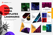 Landmark Social Media Template, a Social Media Template by AQR Studio (Thumbnail 1 of 10)