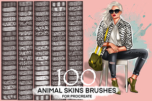Animal print Procreate 100 brush set