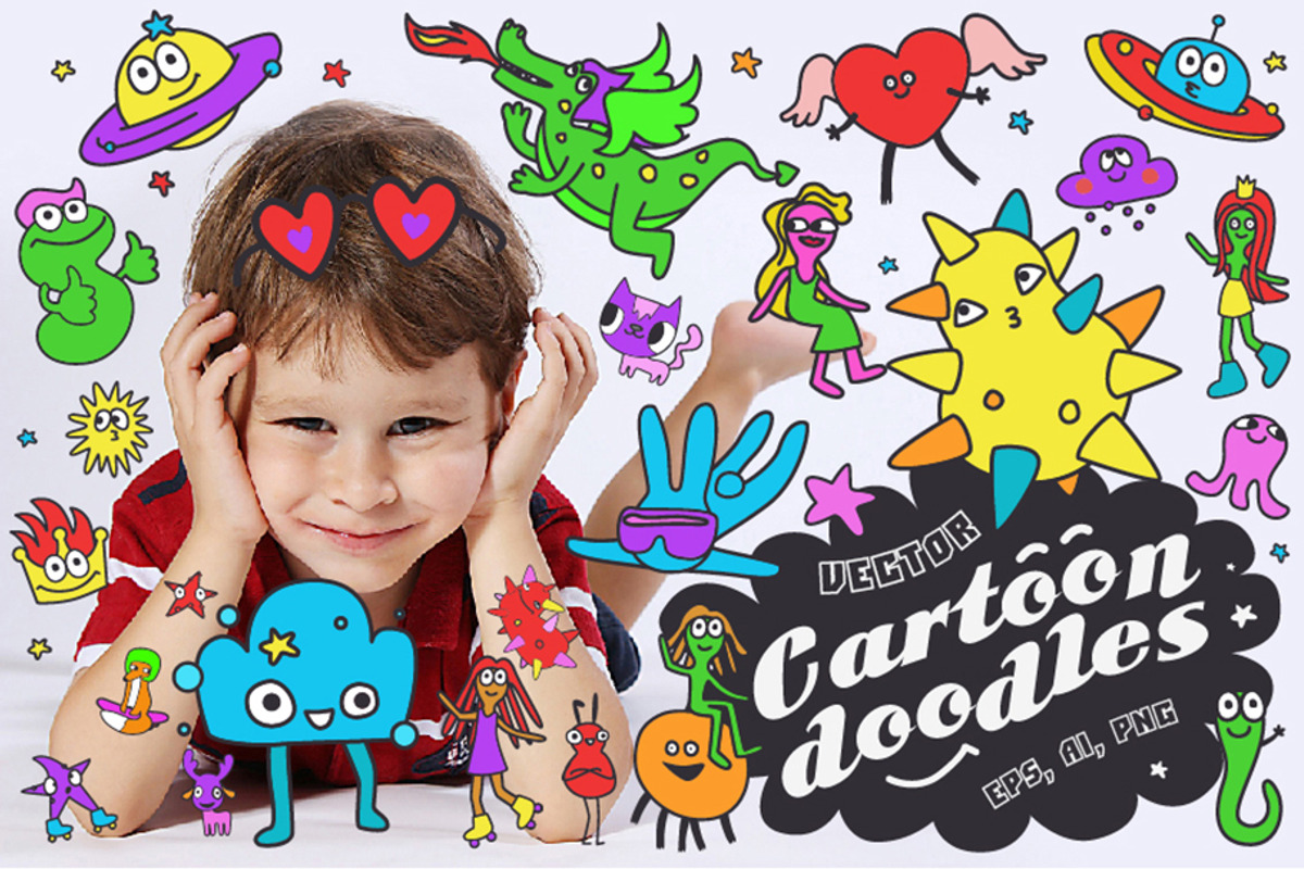 Cartoon Doodles, a Decorative Illustration by Alena (Photo 1 of 6)