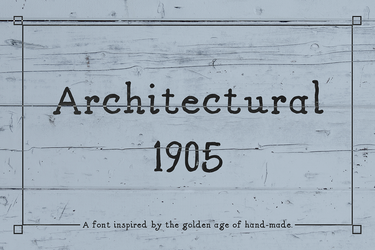 Architectural 1905 Hand Drawn Font