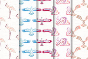 10 Birds Seamless Patterns Set, a Pattern Graphic by Sunset&Sea Design (Thumbnail 2 of 2)