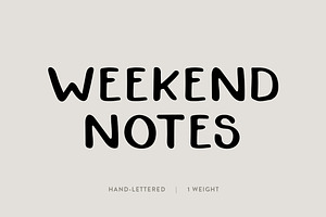Weekend Notes: A Hand-Lettered Font