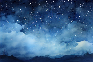 Atmospheric Night Sky Clouds