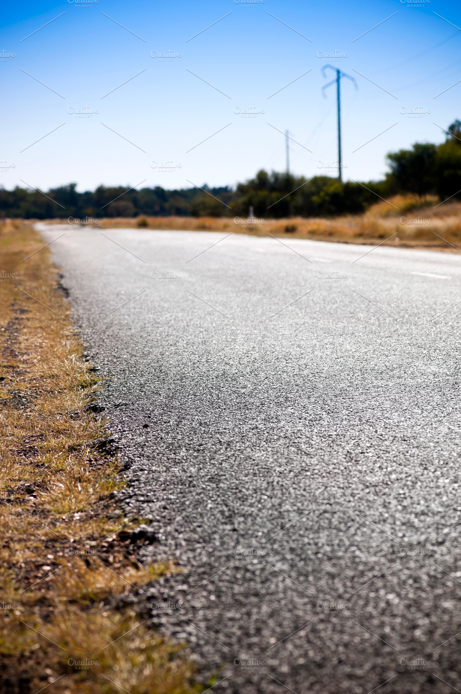 Road Edge Low Angle, a Nature Photo by THP Creative