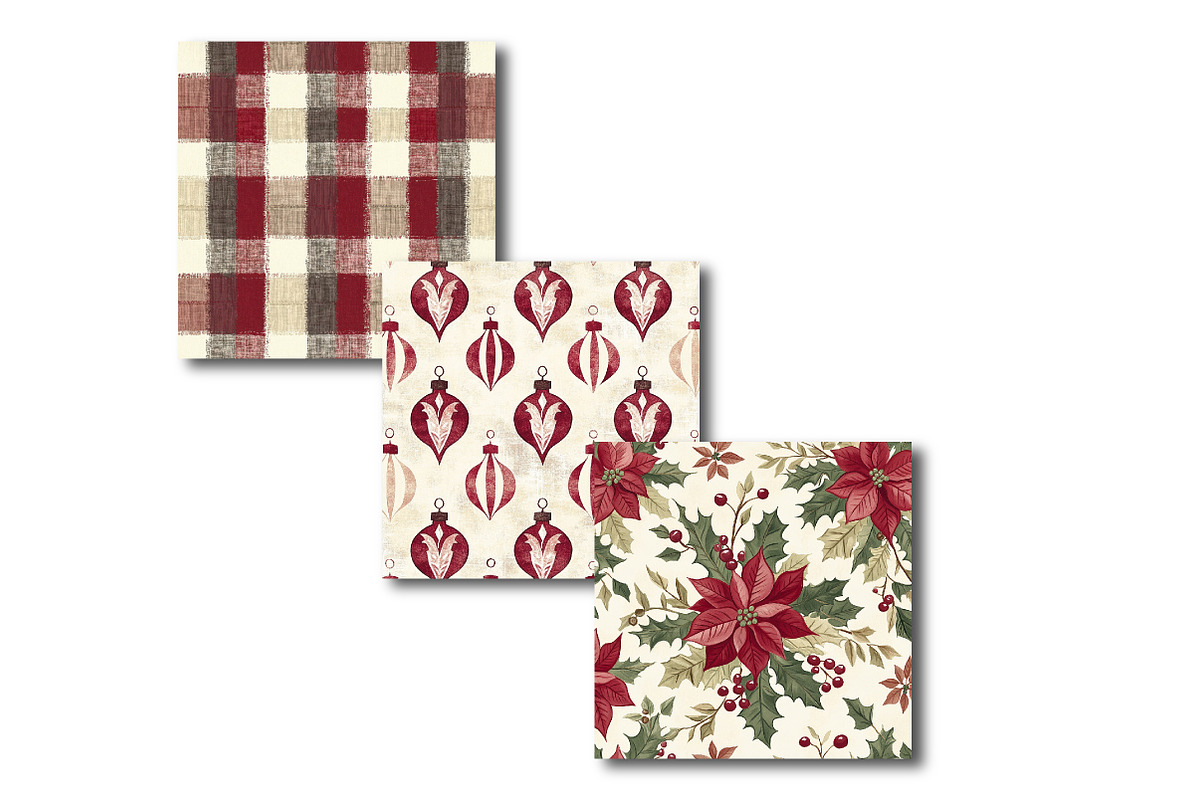 Country Christmas Digital Papers, a Pattern Graphic by SinaCreation (Photo 4 of 5)