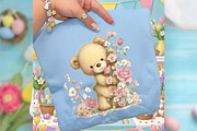 Whimsical Spring Teddy Bear Clipart, an Illustration by designcity5 (Thumbnail 5 of 5)