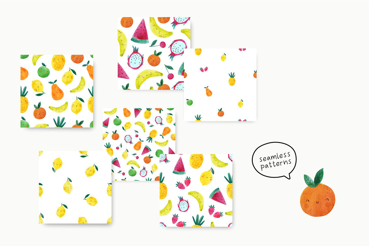 Cute Watercolor Fruit, a Food Illustration by Cute And Wild (Photo 4 of 6)