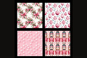 Pink Christmas Digital Paper, a Pattern Graphic by HoneyBunnyDigital (Thumbnail 4 of 4)