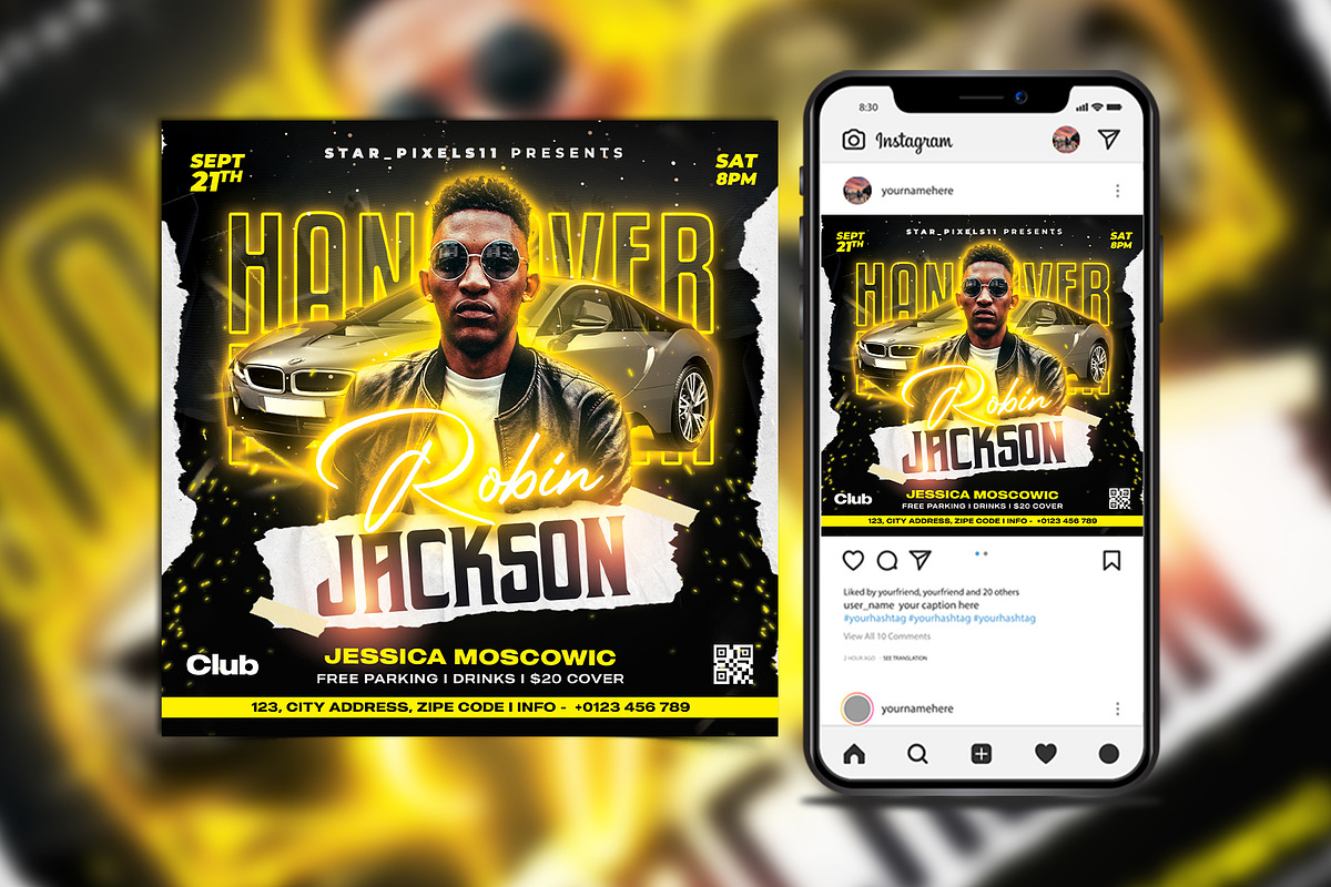 Dj Flyer Template, a Flyer Template by FlyerPixles(SP11) (Photo 2 of 3)