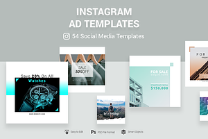 Instagram Ad Templates - 54 Banners