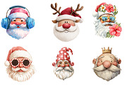 Quirky Santa Claus Head Clipart, an Illustration by DreamArtGraphic (Thumbnail 2 of 4)