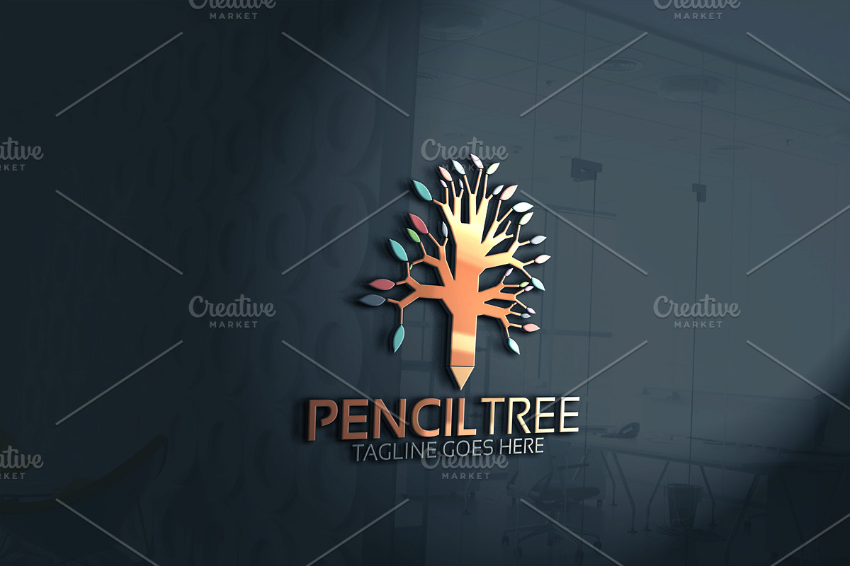 Pencil Tree Logo, a Branding & Logo Template by Josuf Media (Photo 3 of 4)