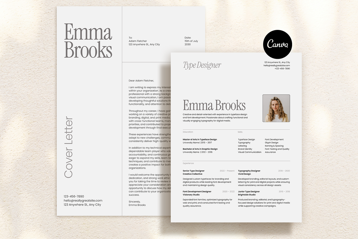 Gray Modern Minimalist CV Resume, a Resume Template by Creatif Foundry (Photo 1 of 7)