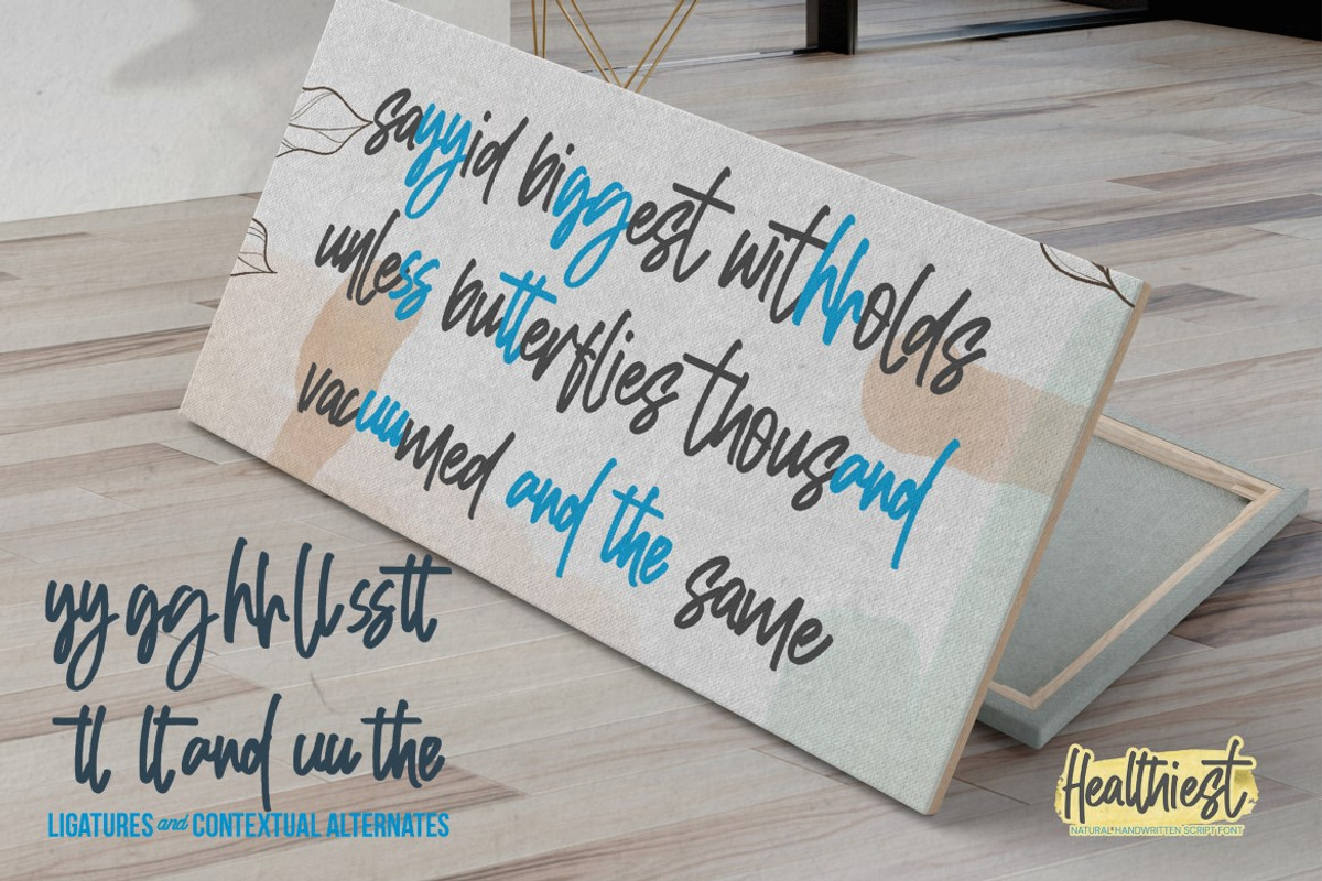 Healthiest - Natural Handwritten, a Script Font by Gassstype (Photo 4 of 8)