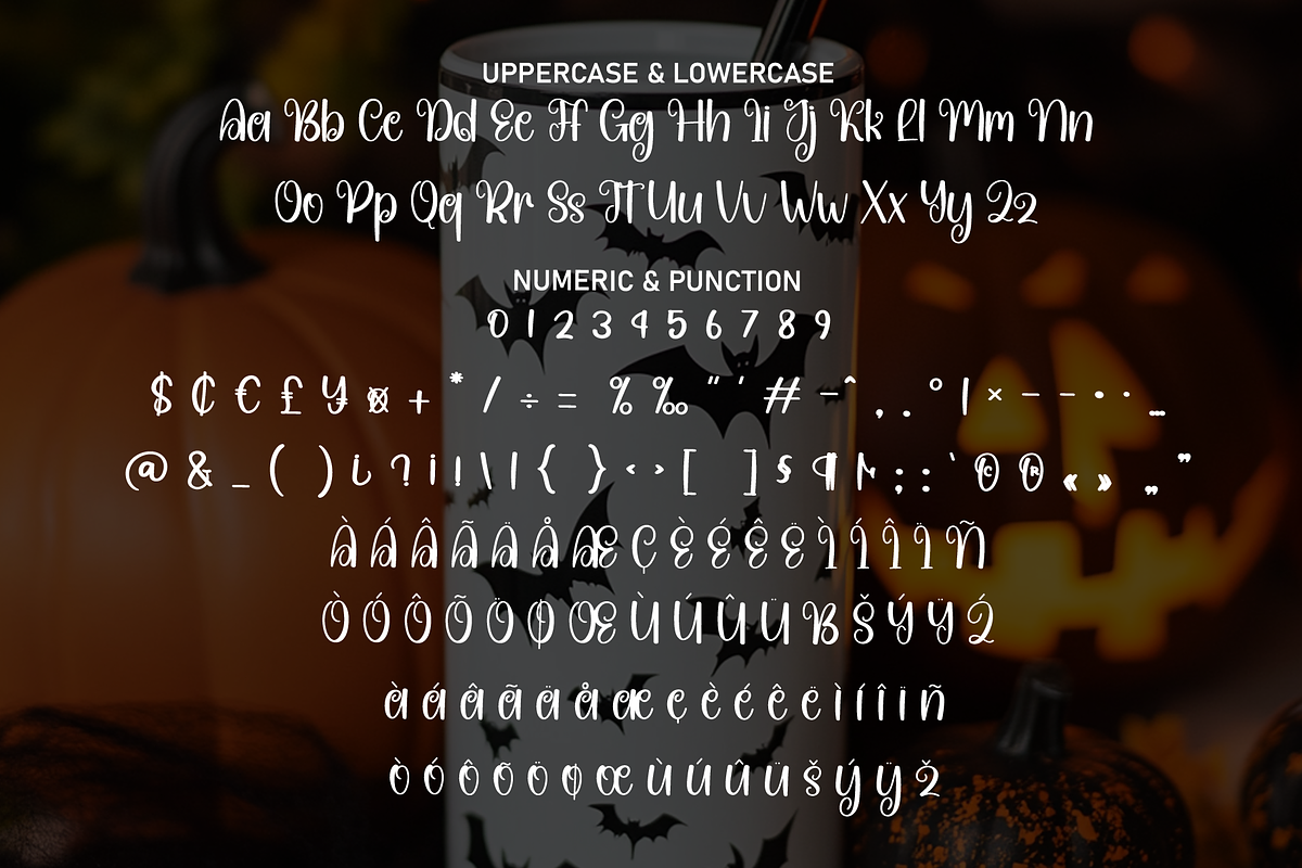Tumbler Halloween | Script Font, a Script Font by Scratchones (Photo 7 of 8)