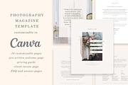 Canva Photographer Magazine Template, a Magazine Template by roselindoco (Thumbnail 1 of 3)