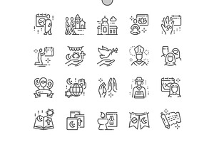 World Religion Day Line Icons