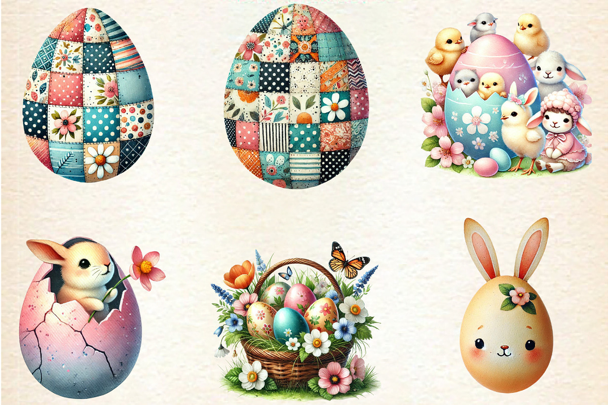 Easter Egg Sublimation Clipart Bundl, an Illustration by DreamArtGraphic (Photo 5 of 5)