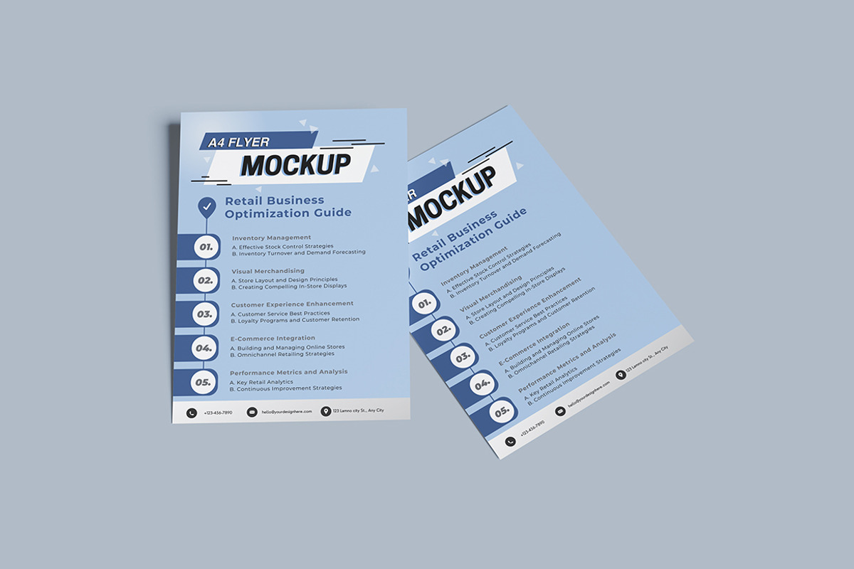 A4 Flyer Mockup, a Flyer Template by seramoe (Photo 2 of 5)