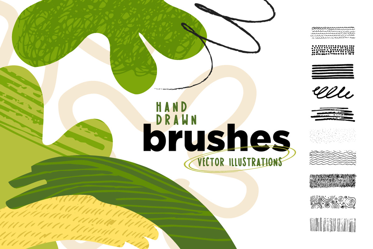 Hand drawn brushes, a Texture Illustration by PureSolution (Photo 1 of 3)