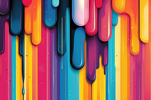 Vibrant Colorful Dripping Paint Abst, a Background Photo by Pixeness Studio