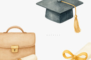 Watercolor Graduation Collection, an Illustration by Pati Paints (Thumbnail 5 of 11)