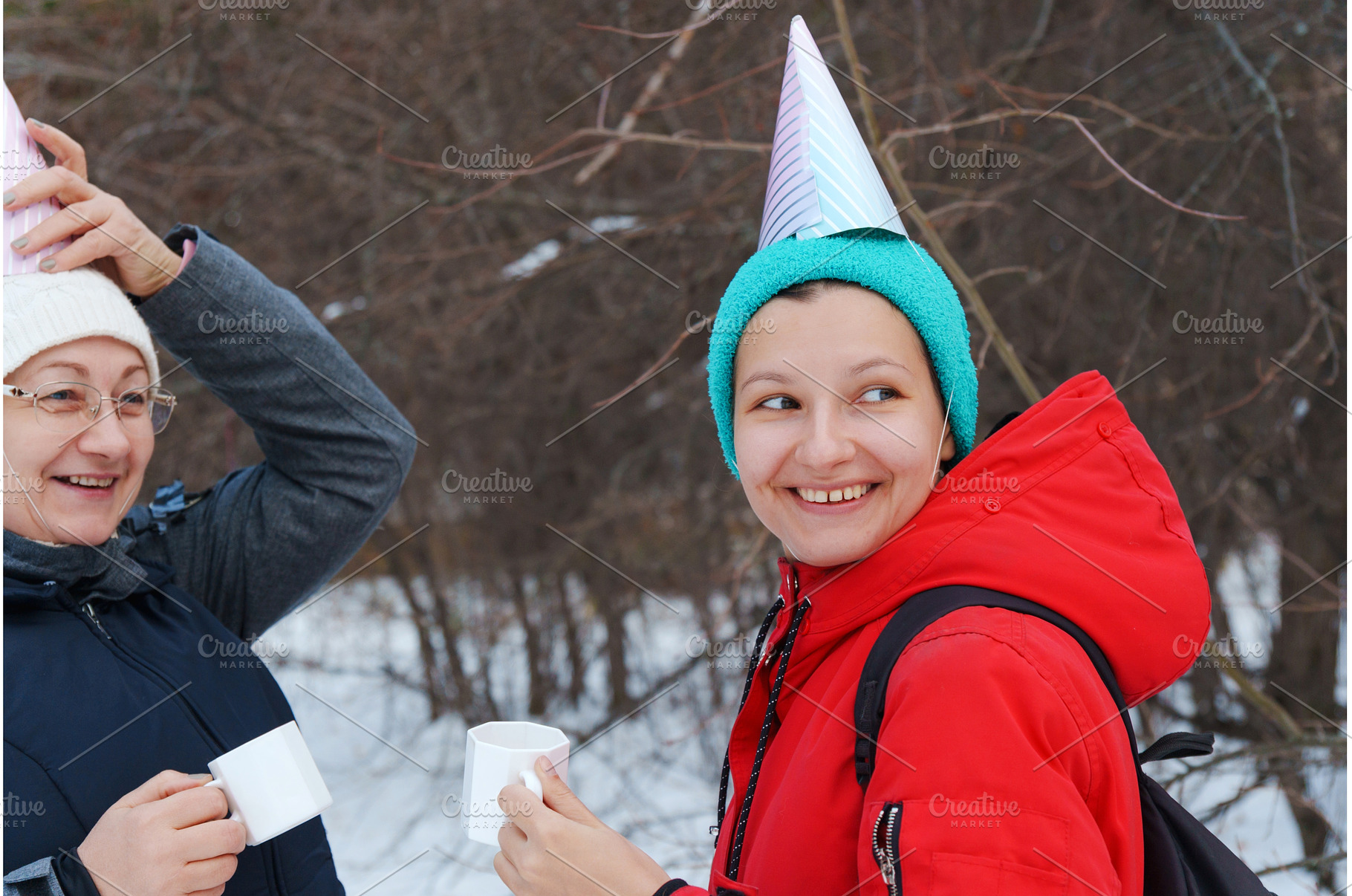 Friends savor the joy of winter in a, a Nature Photo by darksoul72