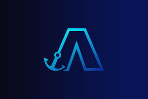 Letter A Anchor Logo