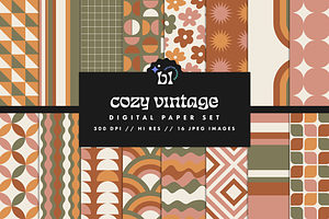 Cozy Vintage Seamless Pattern Set