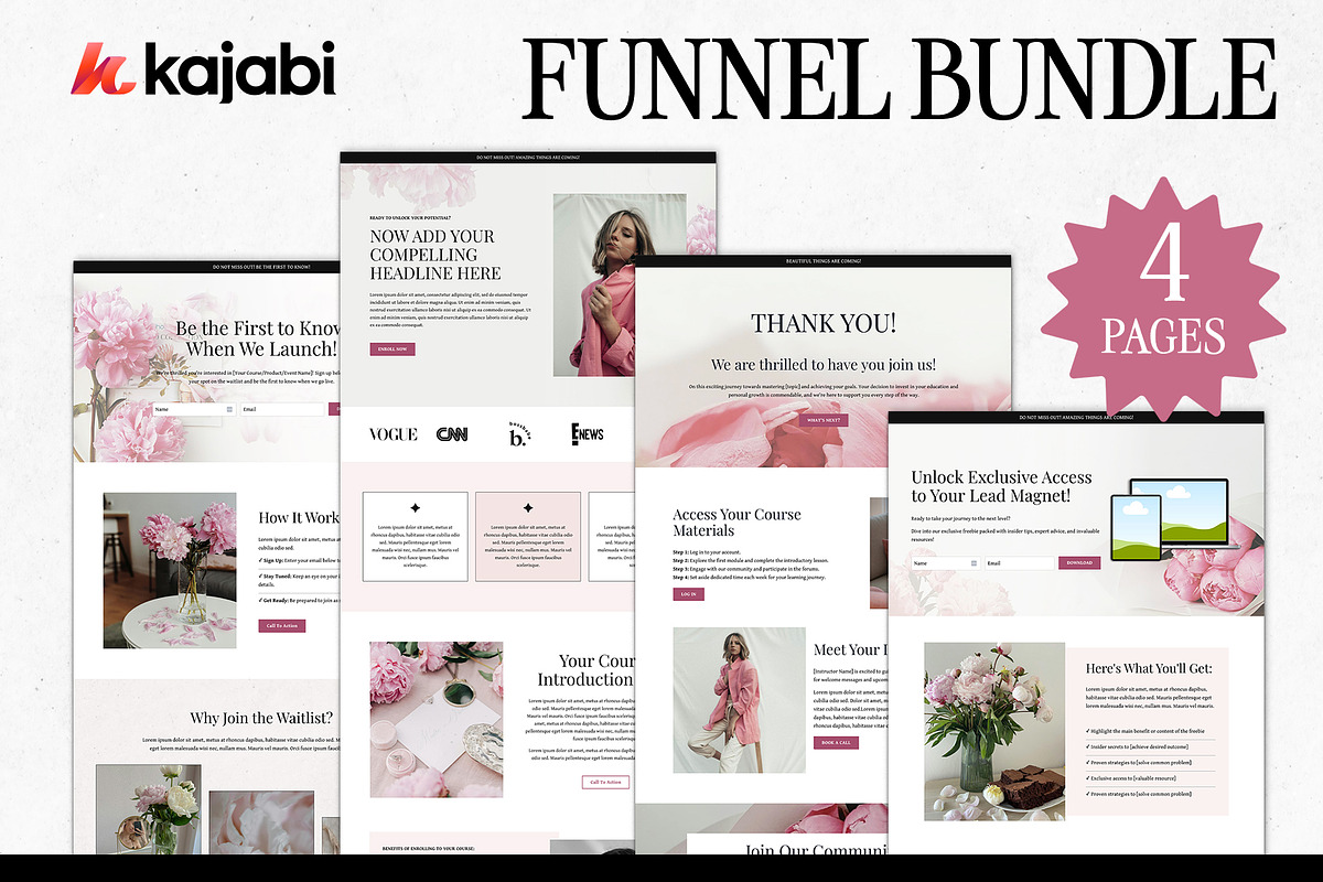 Kajabi Sales Funnel Templates, a Landing Page Template by Altenne | Kajabi Designer (Photo 1 of 10)
