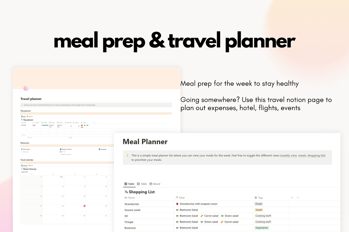 Life Planner Notion Template, a Templates & Theme by studiorach (Photo 6 of 10)