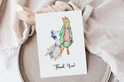 Watercolor Beatrix Potter Clipart, an Animal Illustration by SvetaArtStore (Thumbnail 5 of 5)