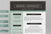 Resume Template 4-Page - CV Template, a Resume Template by Blissful Pixels (Thumbnail 1 of 4)