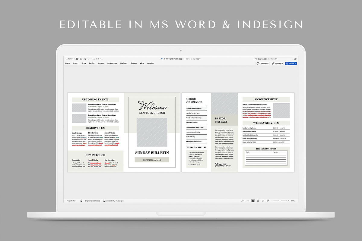 Church Bulletin, an Invitation Template by Leaflove (Photo 5 of 5)