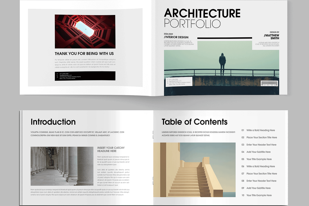 Architecture Portfolio Magazine, a Flyer Template by MightyDesign (Photo 2 of 7)
