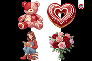 Cozy Valentine Romantic Clipart, an Object Illustration by C-Kav (Thumbnail 12 of 14)