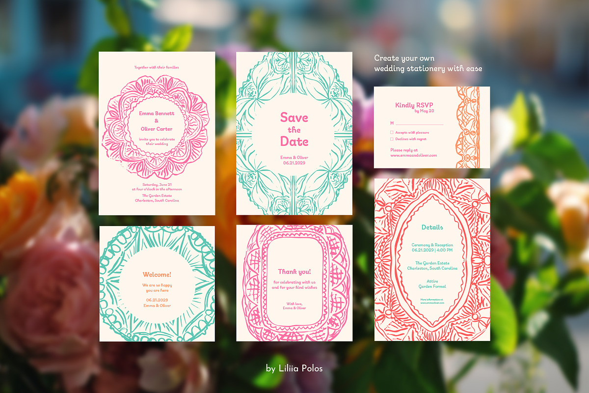Quirky Lace — Frames & Borders, a Decorative Illustration by Liliia Polos Illustration (Photo 2 of 10)