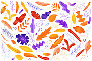TEXTURAL abstract shapes + leaves, an Object Graphic by museberry (Thumbnail 4 of 12)