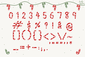 Candy Cane Christmas Display Font