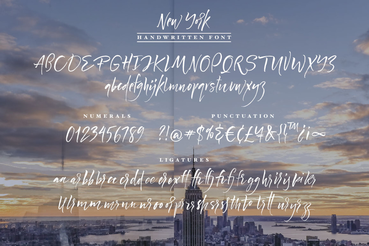 New York Handwritten Font preview 5