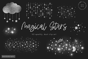 Silver Magical Stars