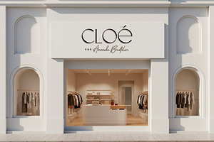 Aesthetic Boutique Storefront Mockup